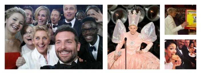 Selfie (Ellen DeGeneres - Bradley Cooper...) Pizza - Oscars 2014